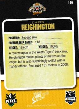 2009 Select Classic #190 Chris Heighington Back